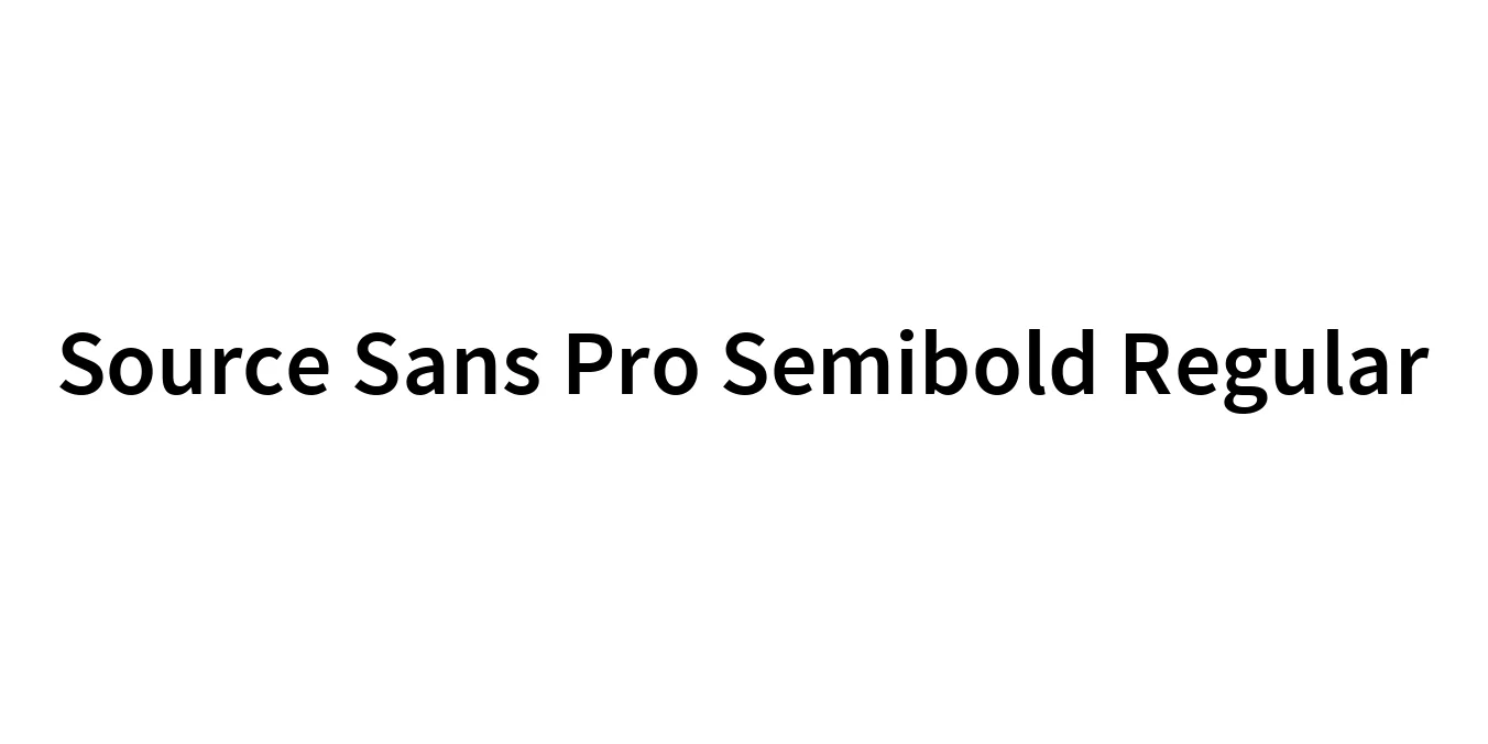 Source Sans Pro Semibold Regular Font Preview