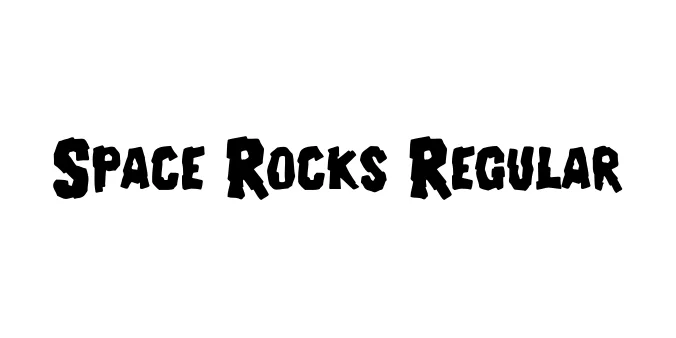 Space Rocks Regular Font Preview