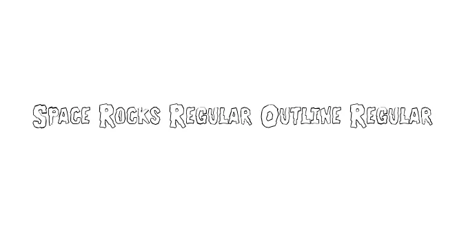 Space Rocks Regular Outline Regular Font Preview