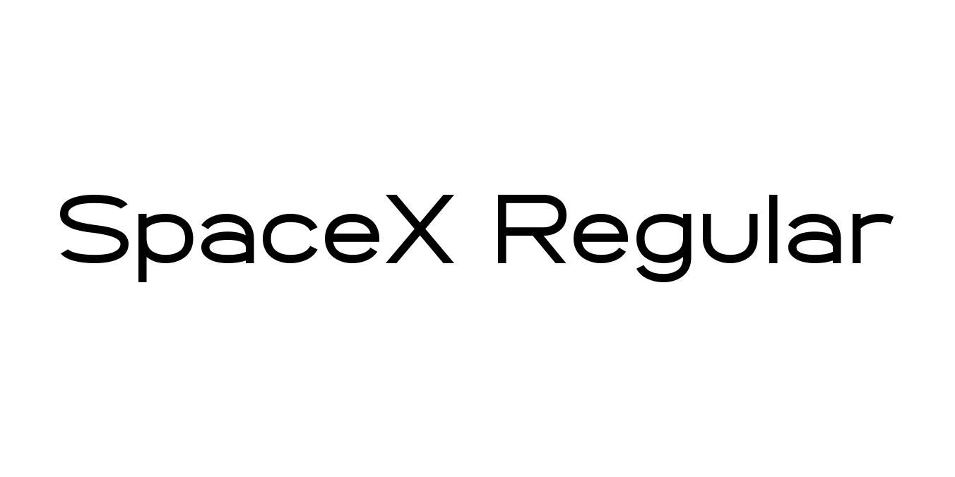 SpaceX Regular Font Preview