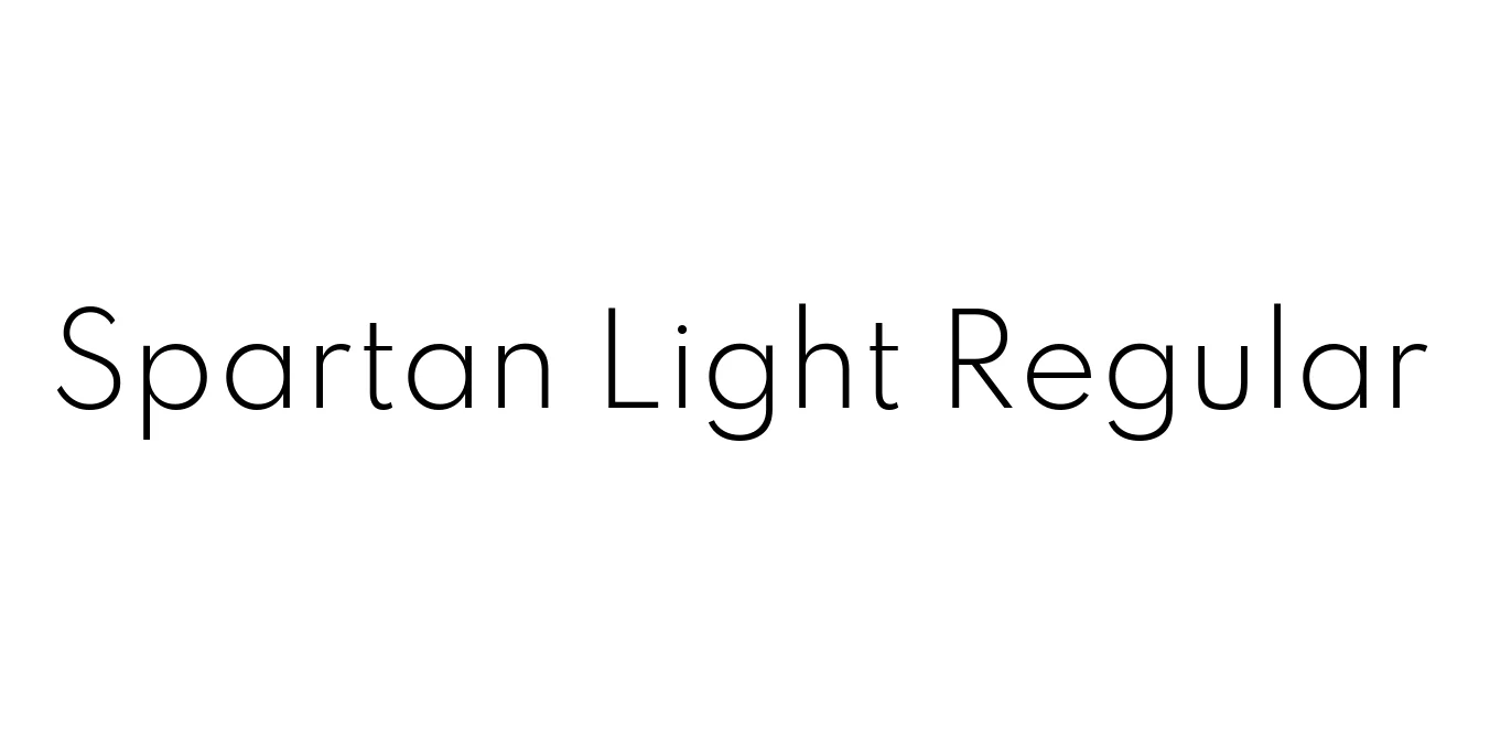 Spartan Light Regular Font Preview