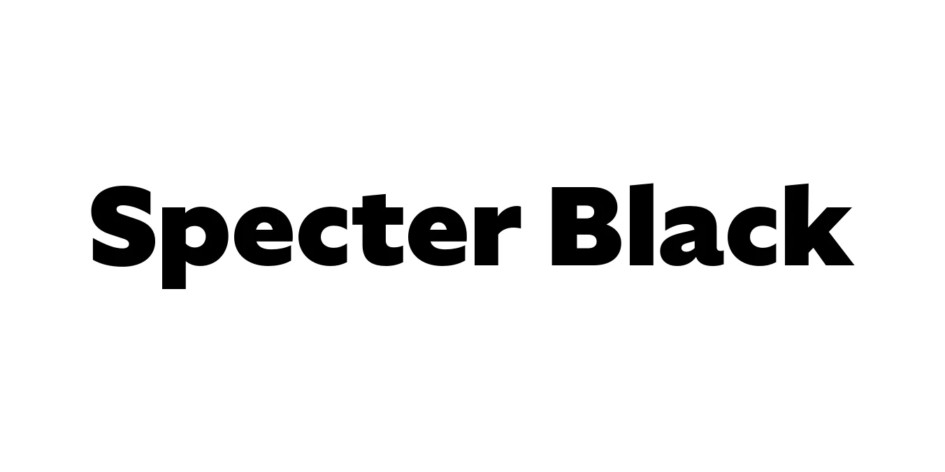 Specter Black Font Preview