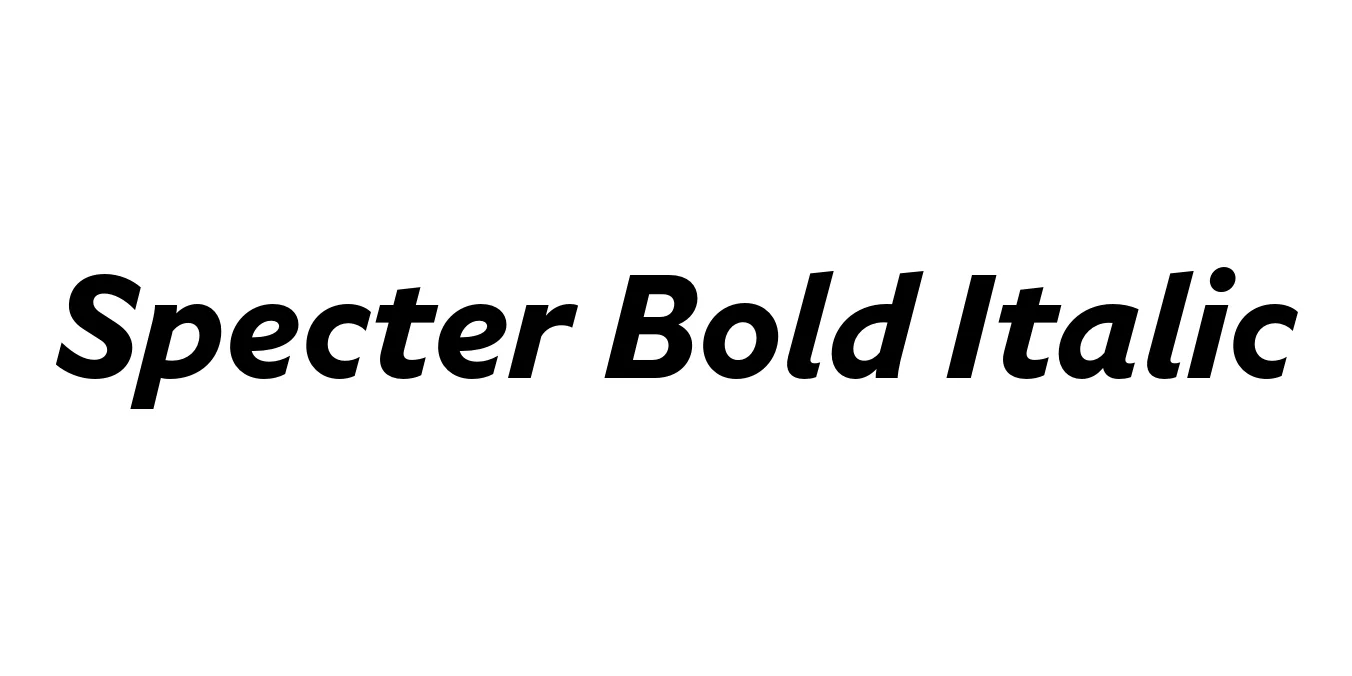 Specter Bold Italic Font Preview