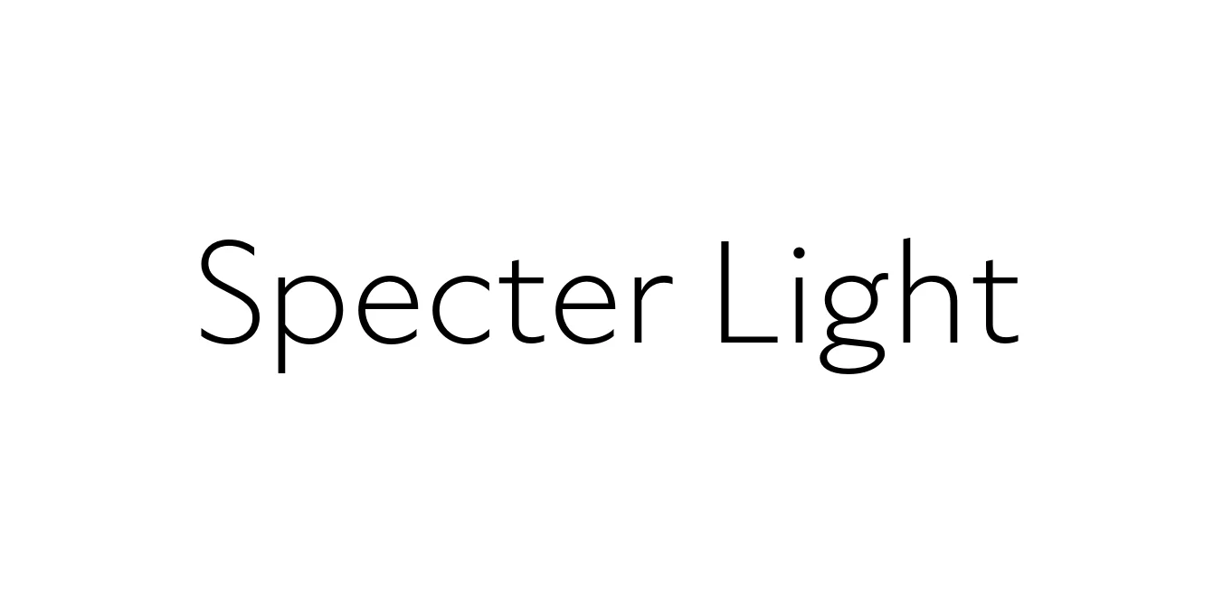 Specter Light Font Preview