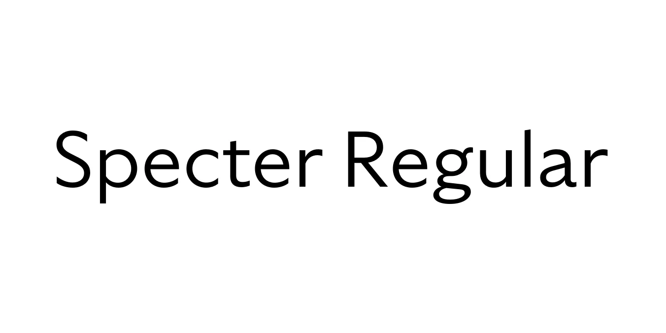 Specter Regular Font Preview