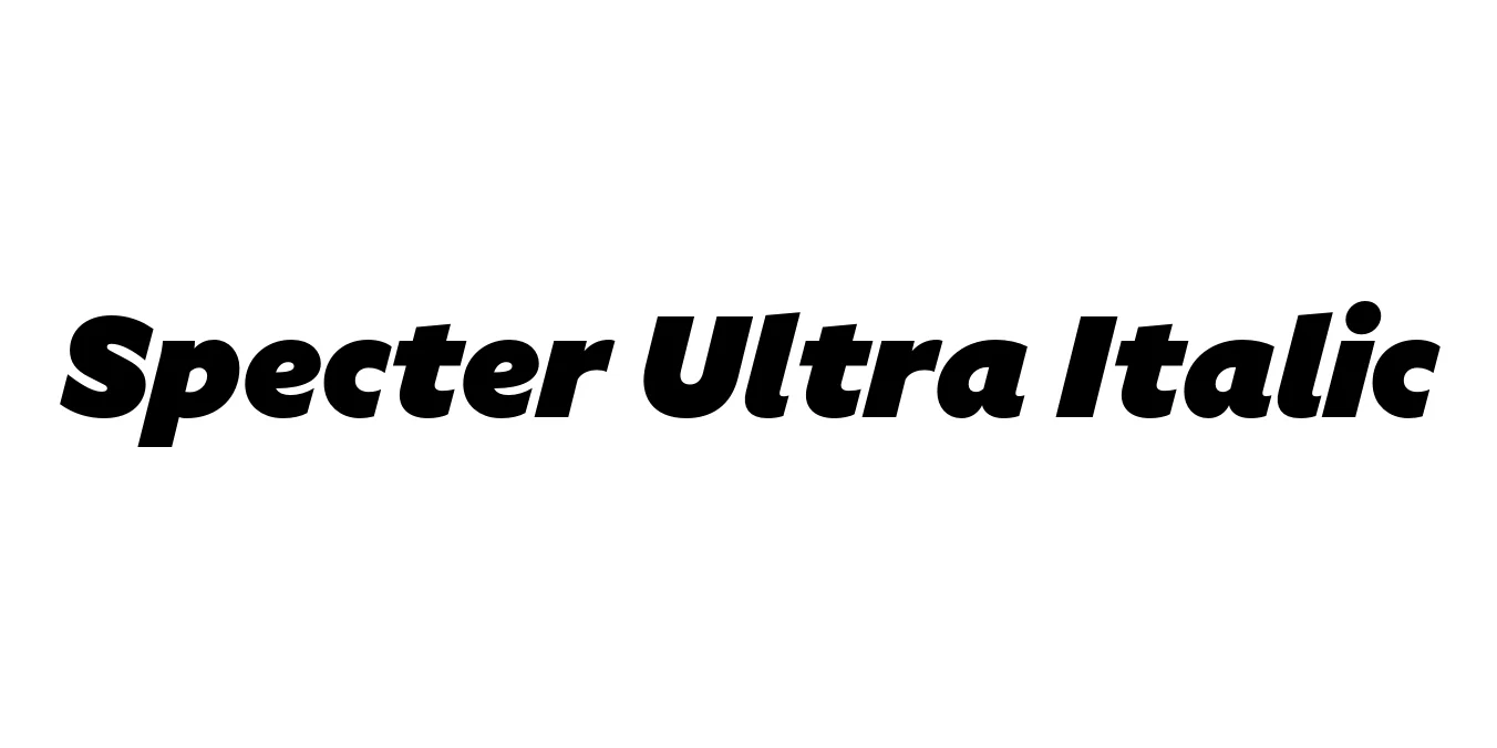 Specter Ultra Italic Font Preview