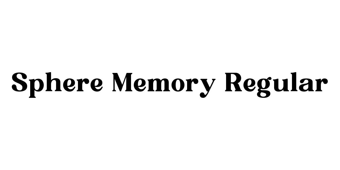 Sphere Memory Regular Font Preview