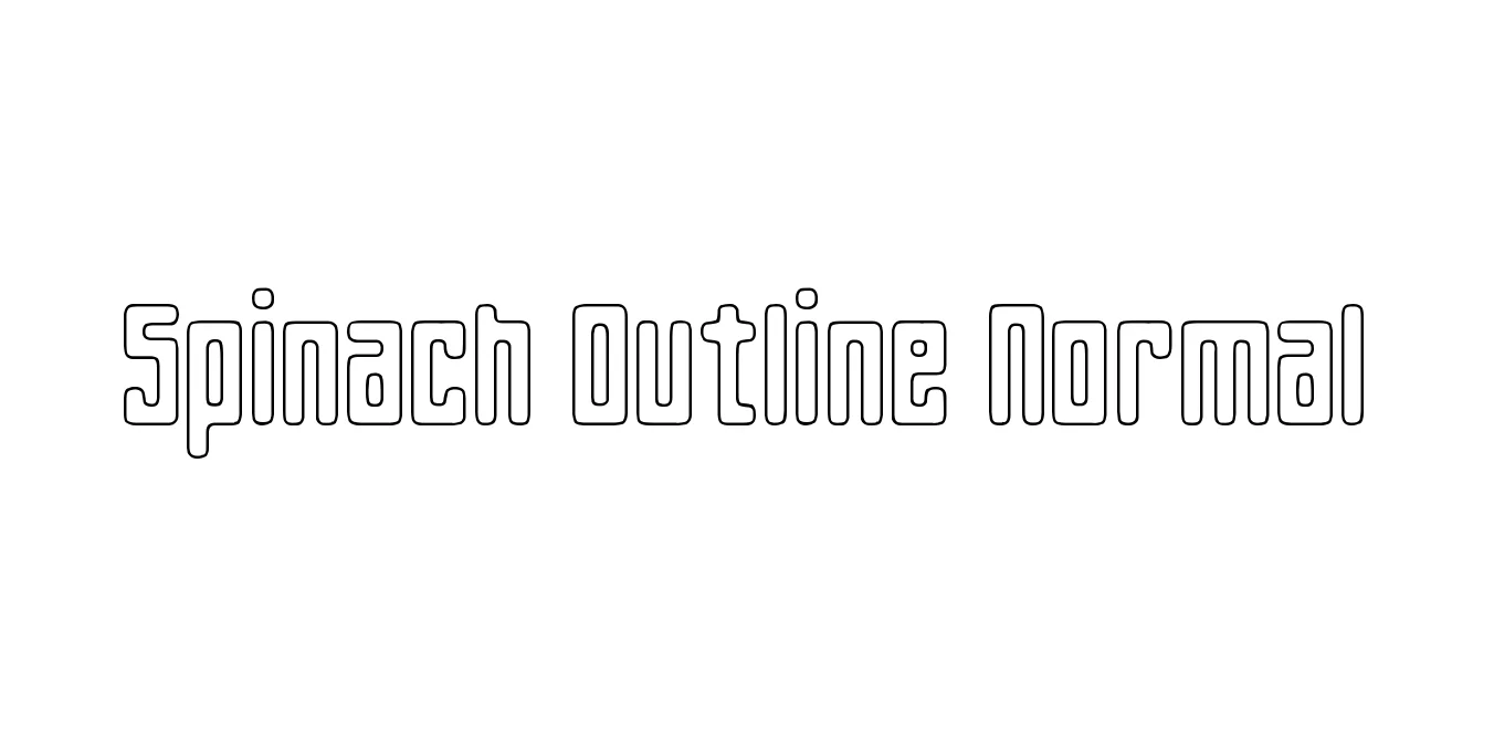 Spinach Outline Normal Font Preview