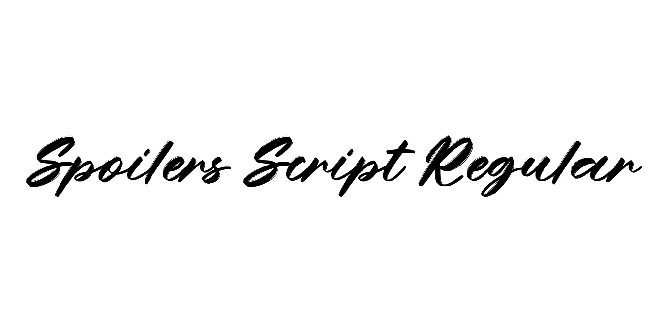 Spoilers Script Regular Font Preview