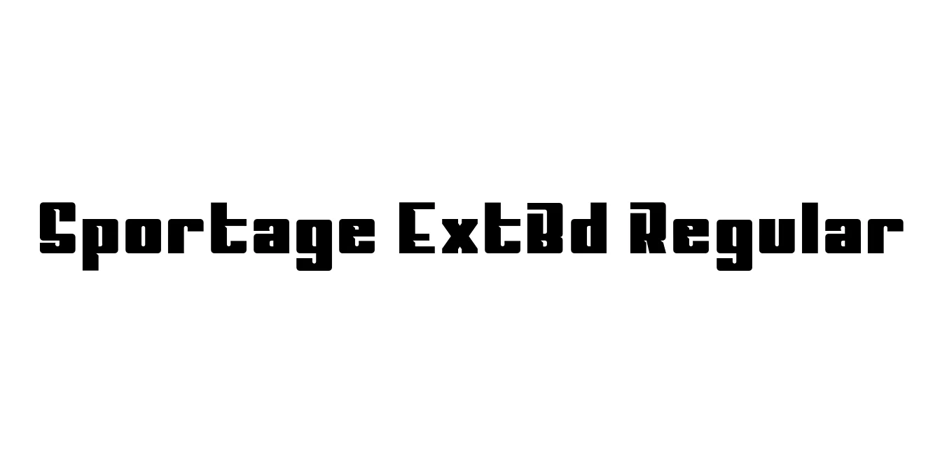 Sportage ExtBd Regular Font Preview