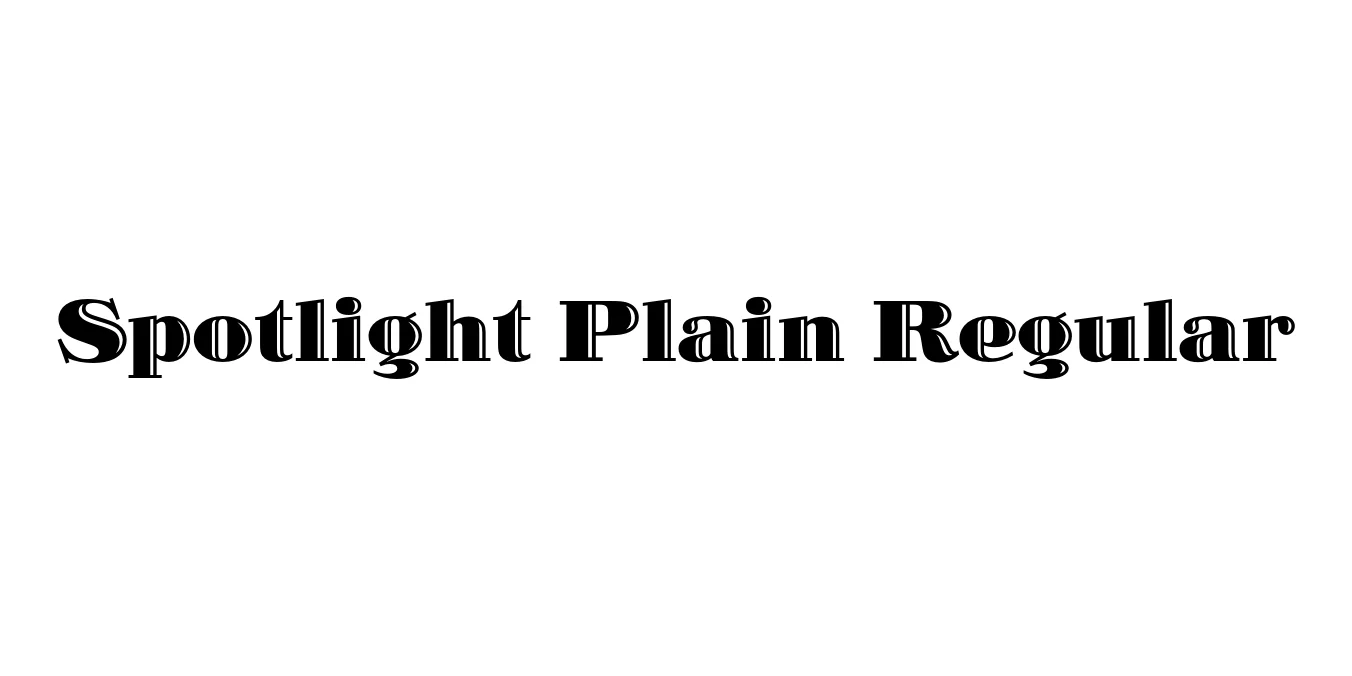 Spotlight Plain Regular Font Preview