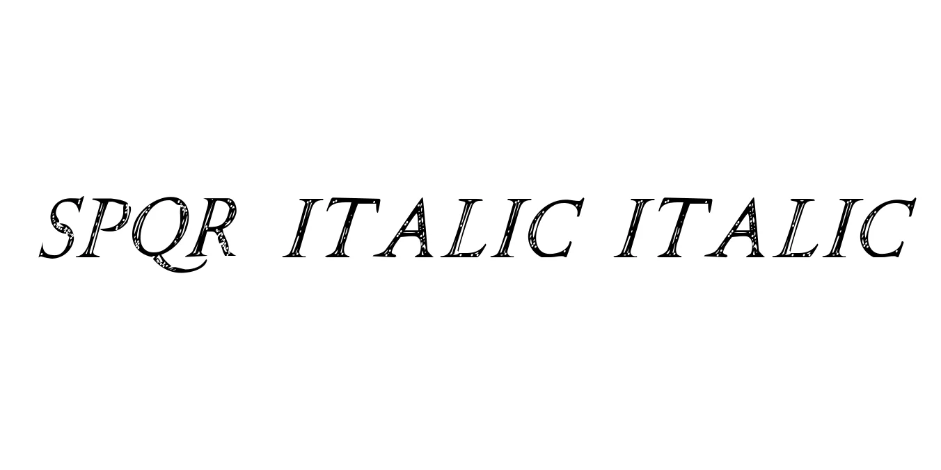 SPQR Italic Italic Font Preview