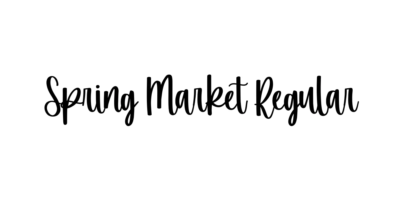 Spring Market Regular Font Preview