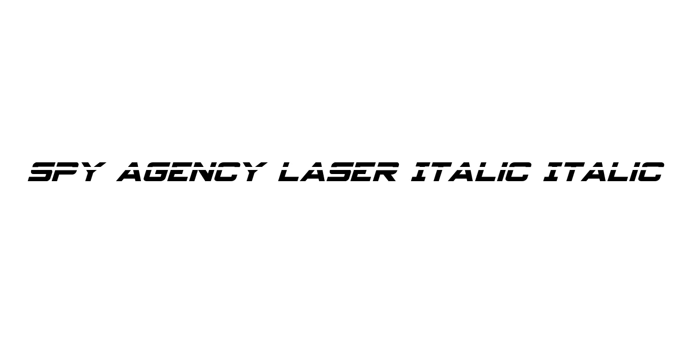 Spy Agency Laser Italic Italic Font Preview
