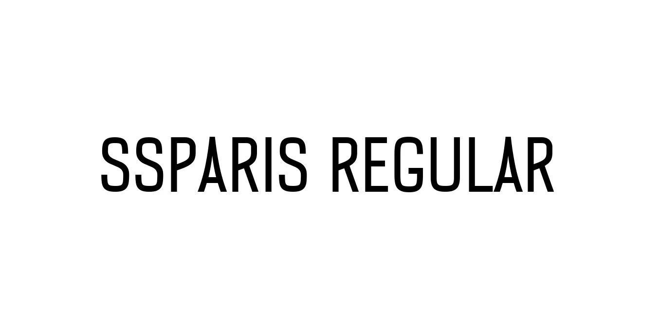 SSParis Regular Font Preview