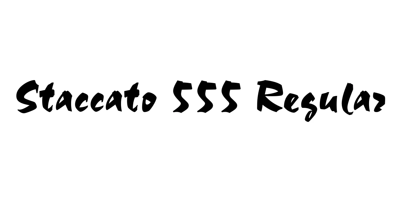Staccato 555 Regular Font Preview