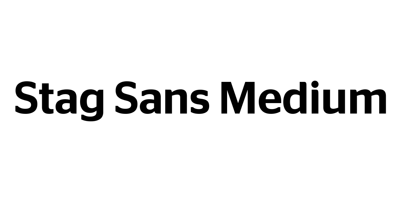 Stag Sans Medium Font Preview