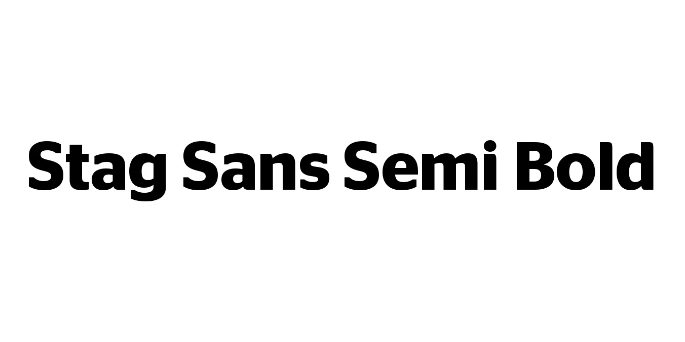 Stag Sans Semi Bold Font Preview