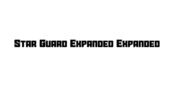 Star Guard Expanded Expanded Font Preview