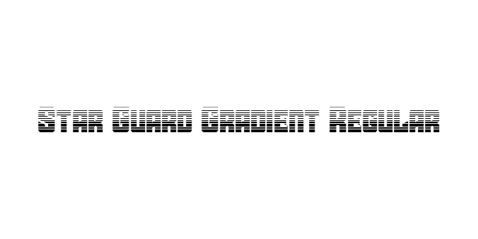 Star Guard Gradient Regular Font Preview