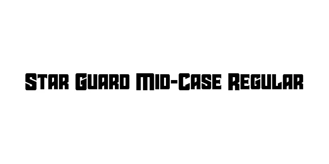 Star Guard Mid-Case Regular Font Preview