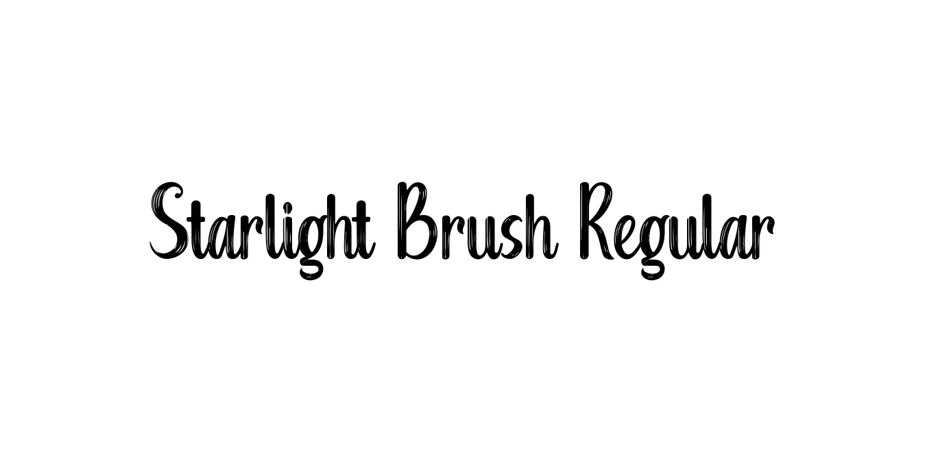 Starlight Brush Regular Font Preview