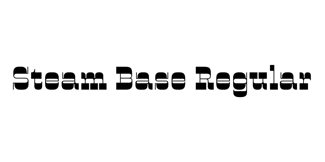 Steam Base Regular Font Preview