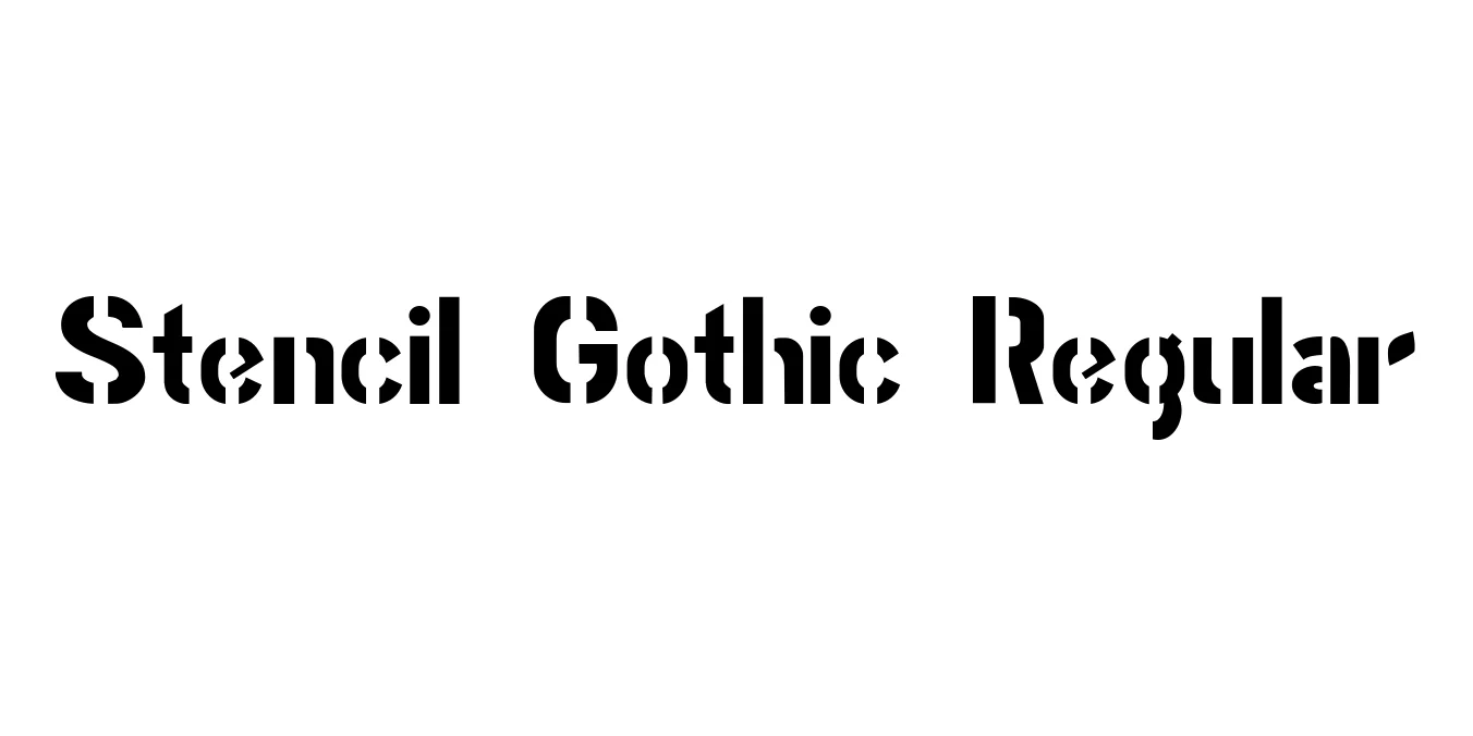 Stencil Gothic Regular Font Preview