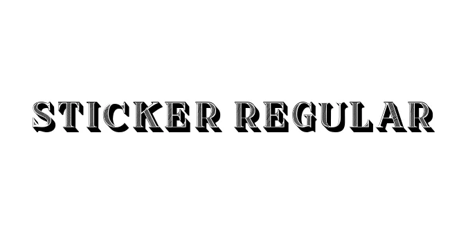 Sticker Regular Font Preview