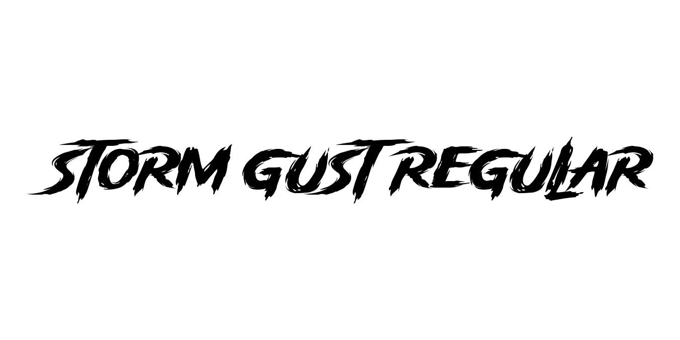 Storm Gust Regular Font Preview
