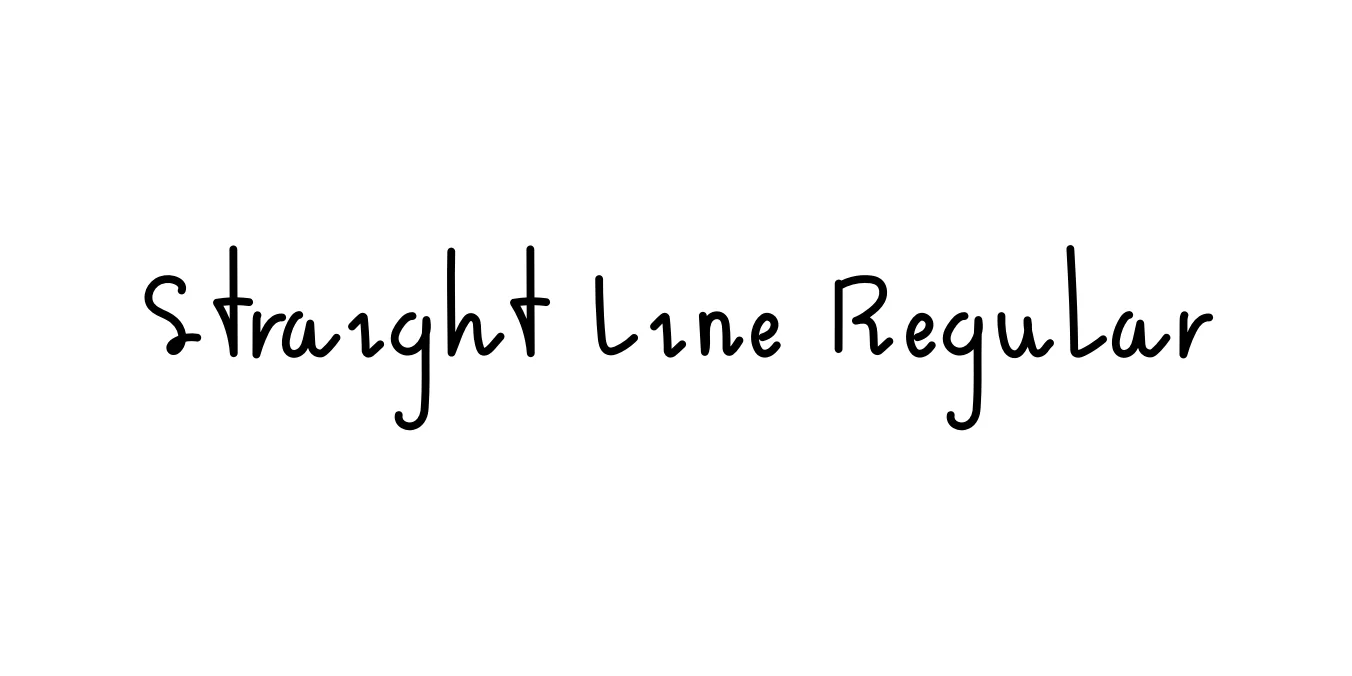 Straight Line Regular Font Preview