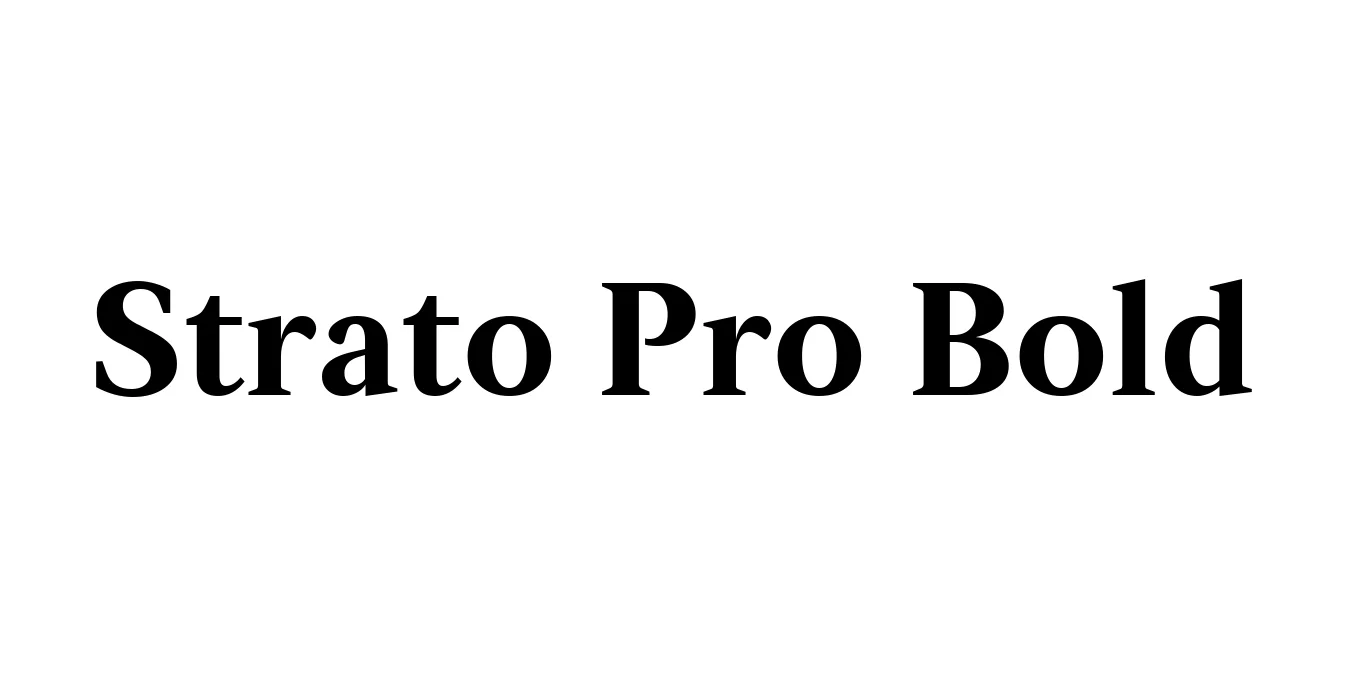 Strato Pro Bold Font Preview