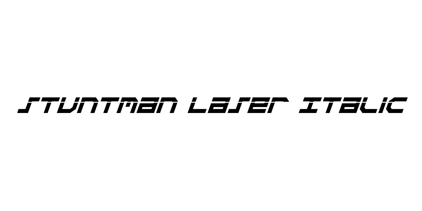 Stuntman Laser Italic Font Preview