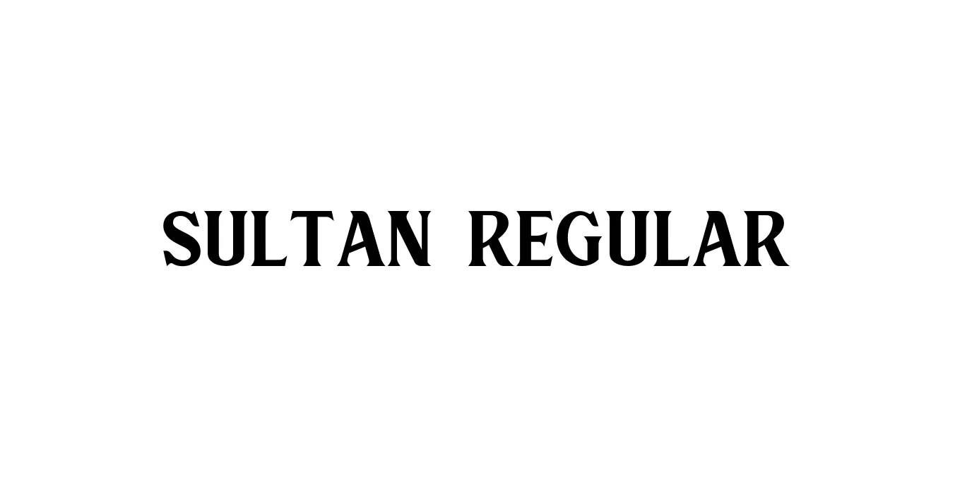Sultan Regular Font Preview