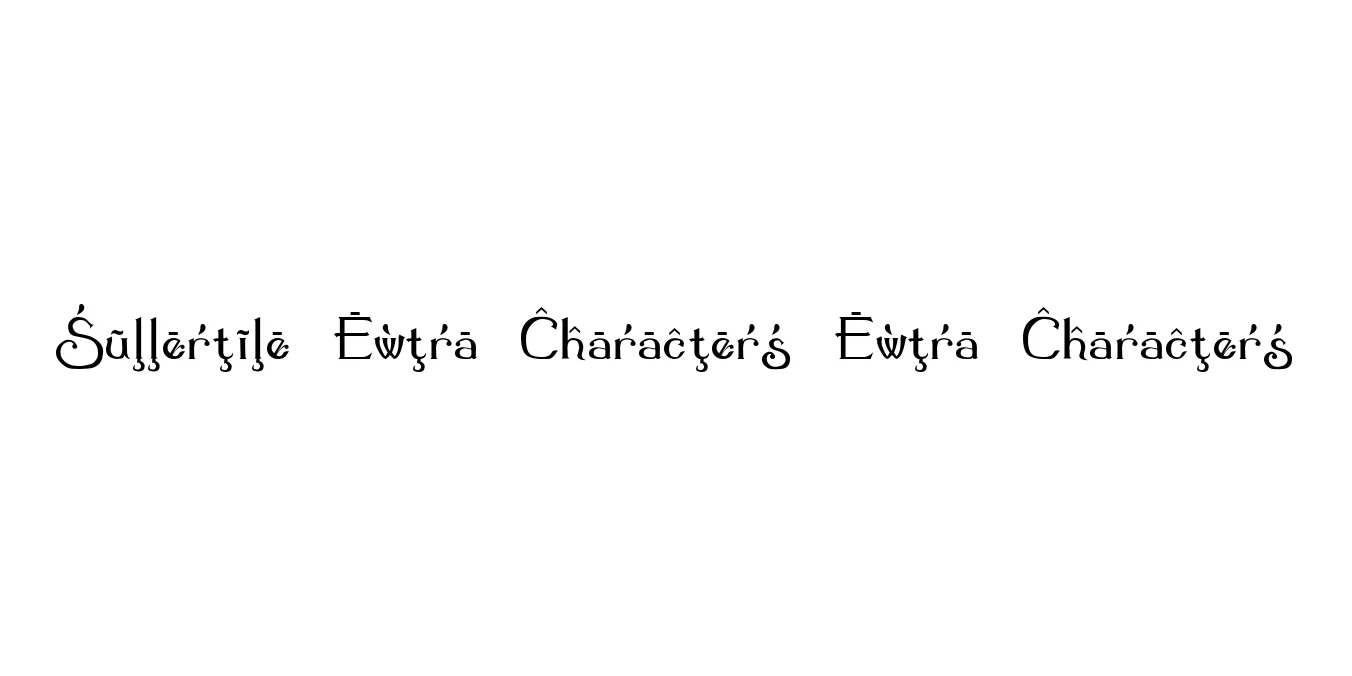 Summertime Extra Characters Extra Characters Font Preview