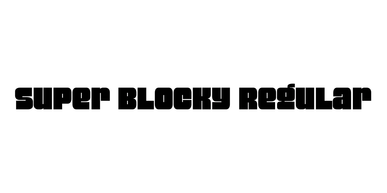 Super Blocky Regular Font Preview