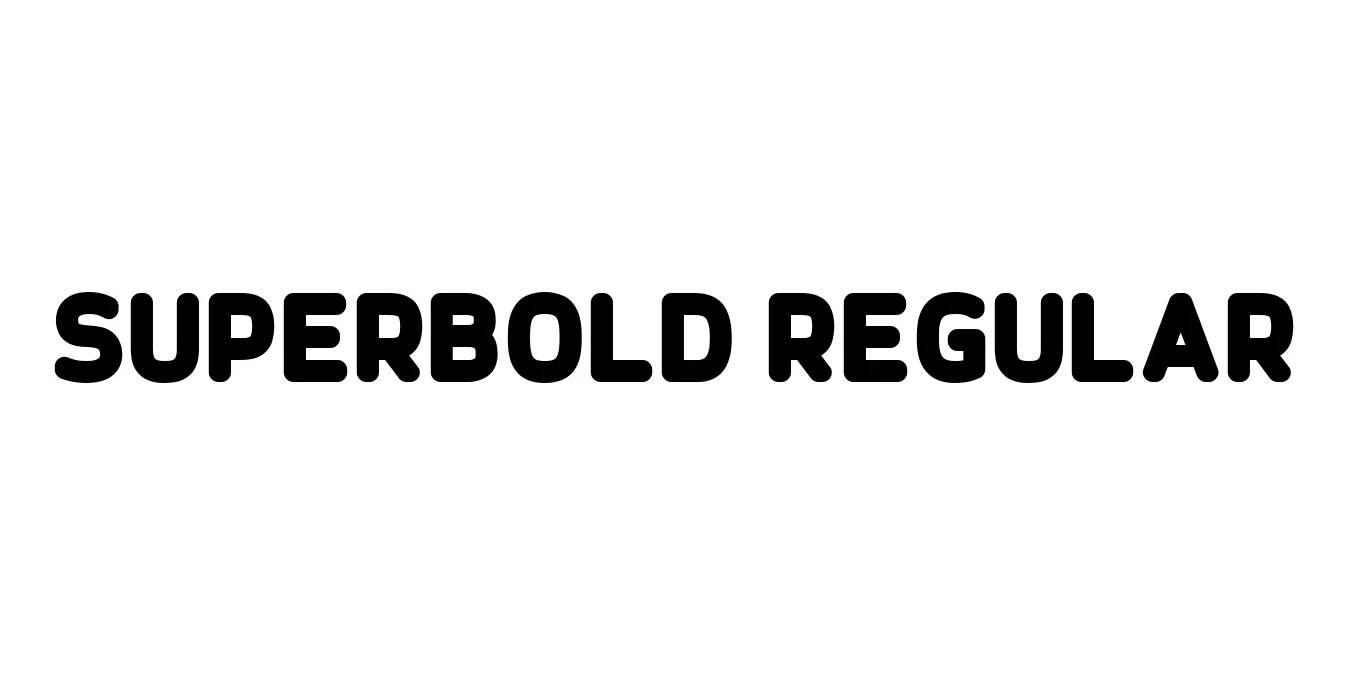Superbold Regular Font Preview