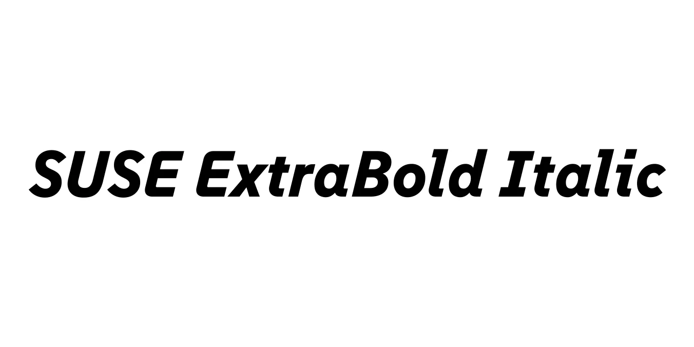 SUSE ExtraBold Italic Font Preview