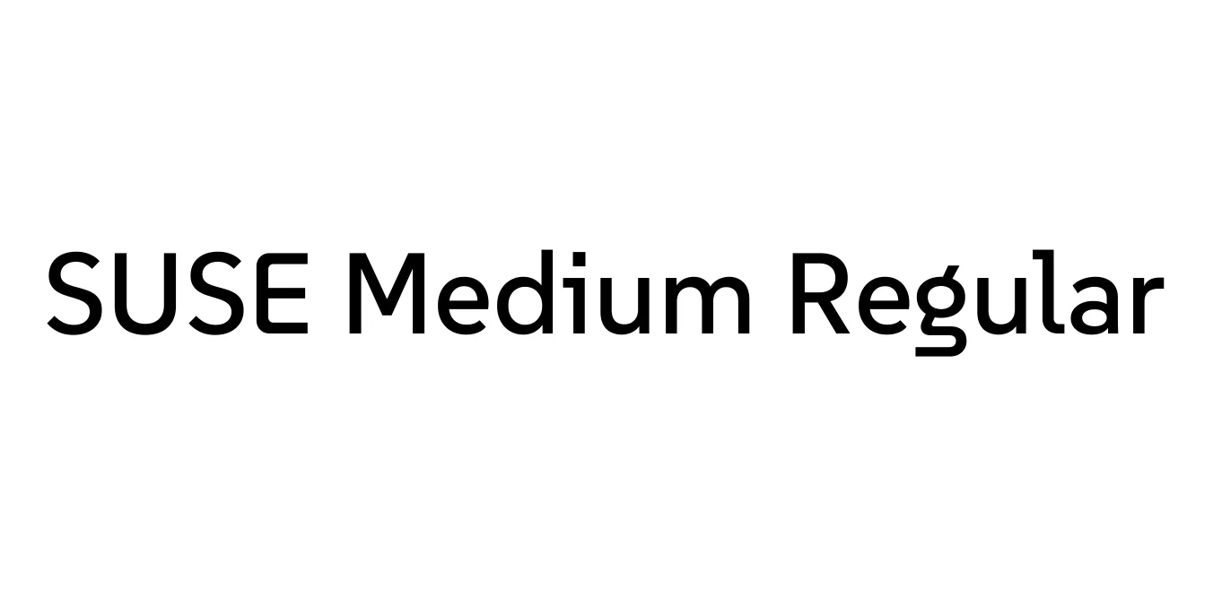 SUSE Medium Regular Font Preview
