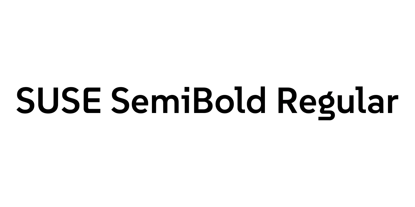 SUSE SemiBold Regular Font Preview