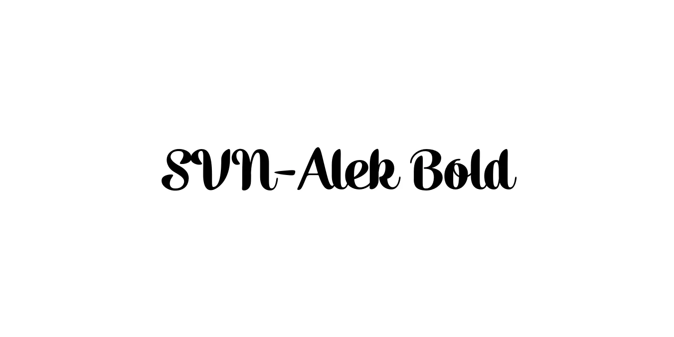 SVN-Alek Bold Font Preview