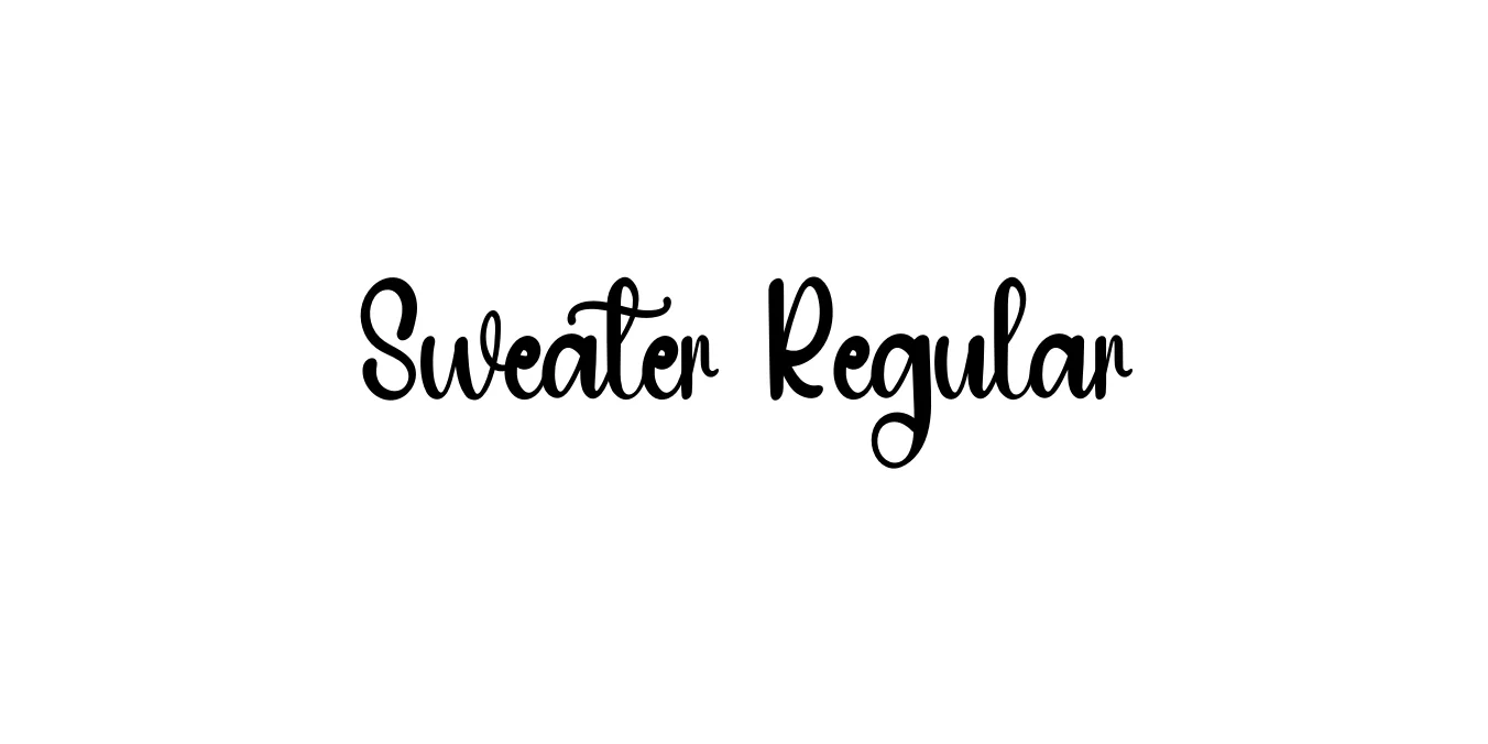 Sweater Regular Font Preview