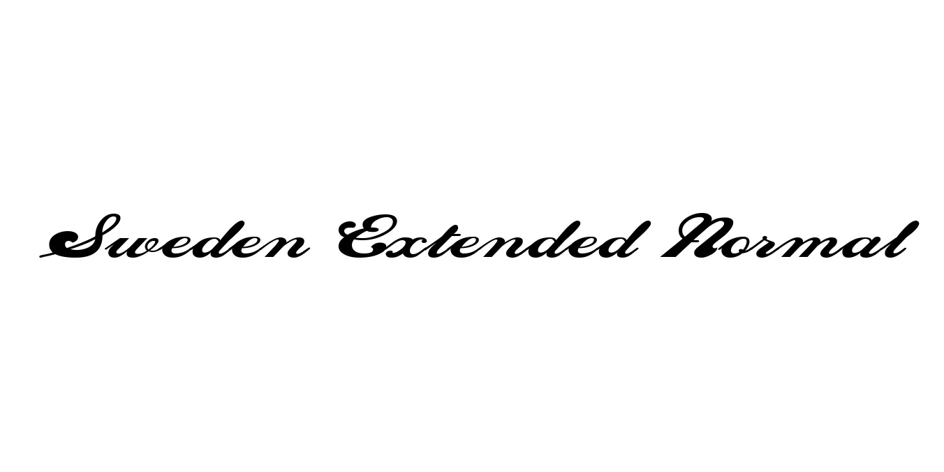 Sweden Extended Normal Font Preview