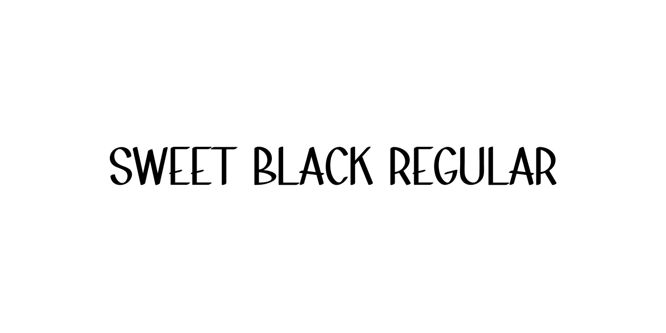 Sweet Black Regular Font Preview