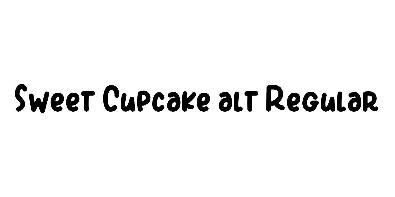 Sweet Cupcake alt Regular Font Preview