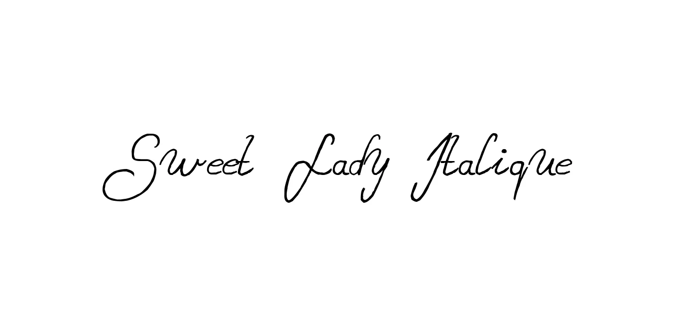 Sweet Lady Italique Font Preview