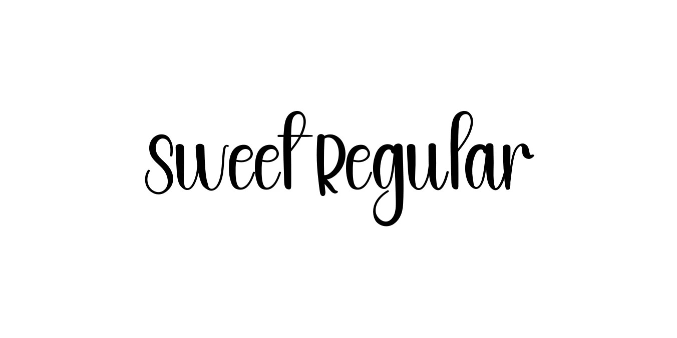 Sweet Regular Font Preview