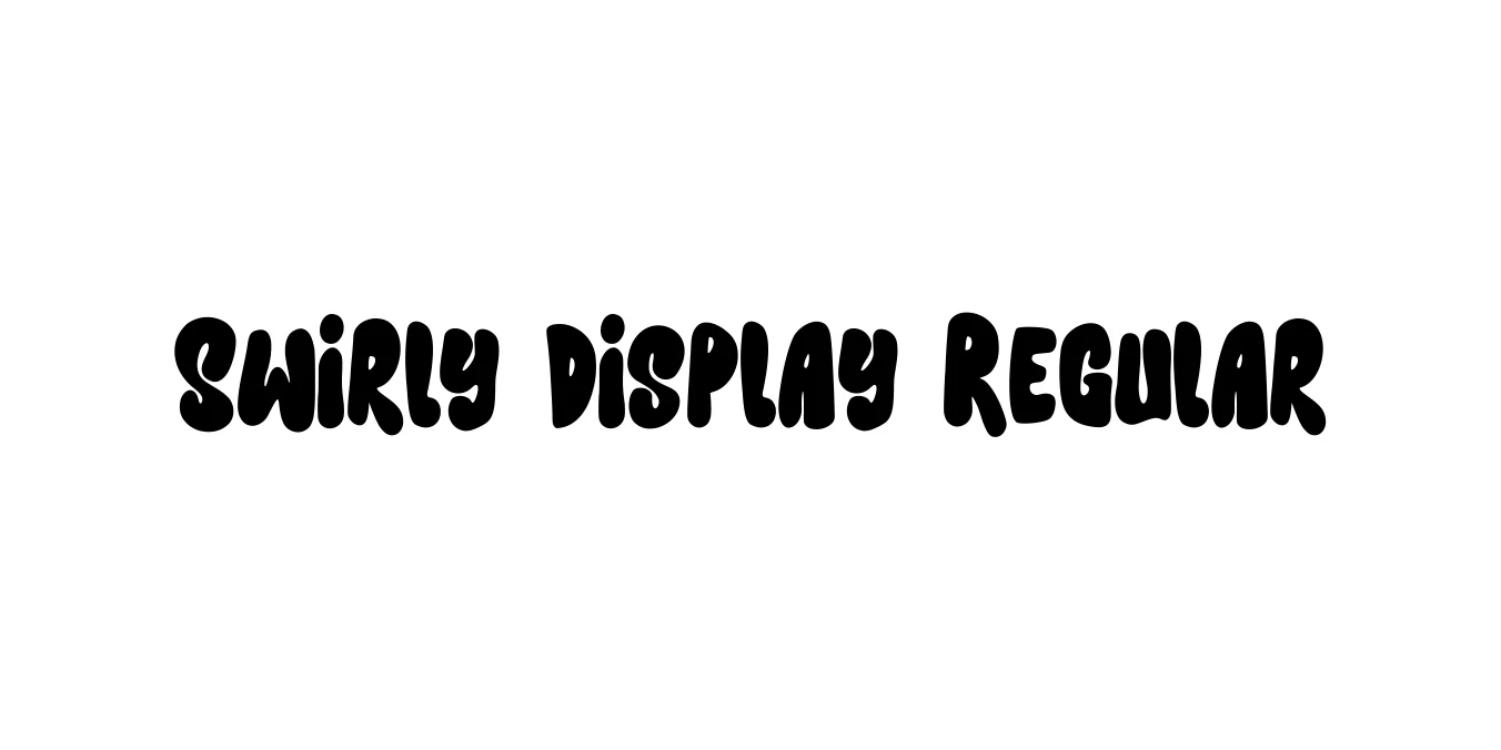 Swirly Display Regular Font Preview