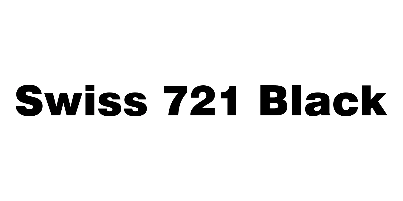 Swiss 721 Black Font Preview