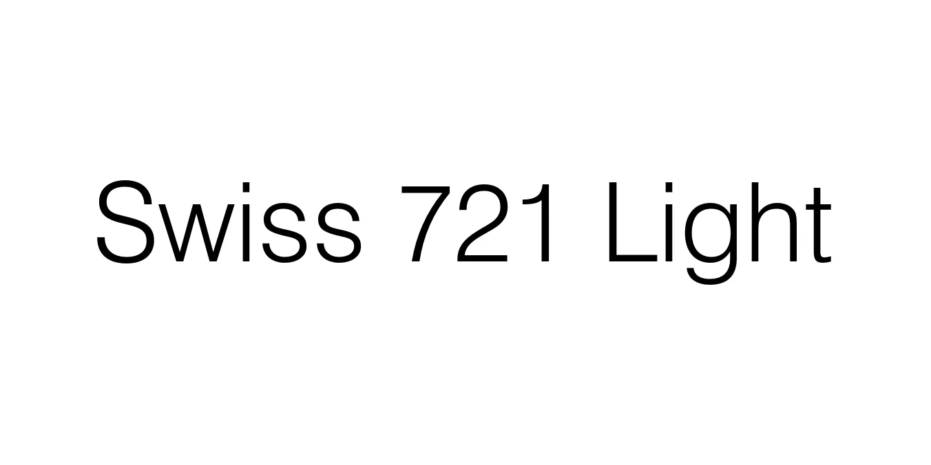 Swiss 721 Light Font Preview